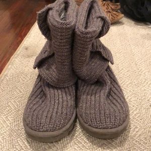 Ugg Grey Sweater Boots 9